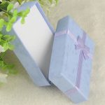 Šperkovnica s mašličkou, papierová, modrá