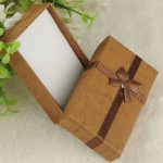 Šperkovnica s mašľou, papierová, hnedá