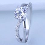 Dámsky zásnubný prsteň strieborný so zirkónovým kryštálom, veľkosť 6