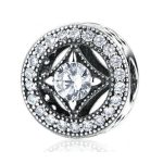 Strieborný prívesok na kolieska zdobený zirkónovým krištáľom