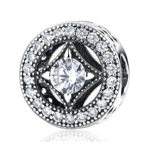 Strieborný prívesok na kolieska zdobený zirkónovým krištáľom