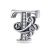 Strieborný prívesok s písmenom T so zirkónovým kryštálom
