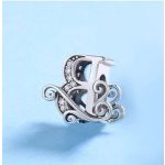 Strieborný prívesok s písmenom B so zirkónovým kryštálom