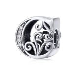 Strieborný prívesok s písmenom C so zirkónovým kryštálom