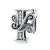 Strieborný prívesok s písmenom F so zirkónovým kryštálom