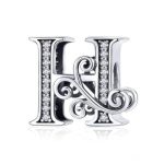 Strieborný prívesok s písmenom H so zirkónovým kryštálom