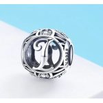 Strieborné písmeno I s pôvabnými kryštálmi