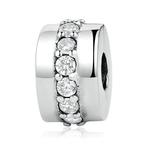 Strieborná perla s pôvabnými kryštálmi