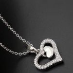 Náhrdelník s dvojitým srdcom, Rhodium