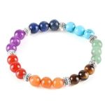 Náramok na vyvažovanie čakier s polodrahokamami