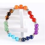 Náramok na vyvažovanie čakier s polodrahokamami