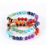 Náramok na vyvažovanie čakier s polodrahokamami