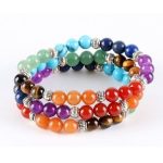 Náramok na vyvažovanie čakier s polodrahokamami