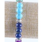 Náramok na vyvažovanie čakier s polodrahokamami