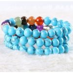 Meditačný náramok s hlavou Budhu a tyrkysovými korálkami