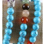 Meditačný náramok s hlavou Budhu a tyrkysovými korálkami