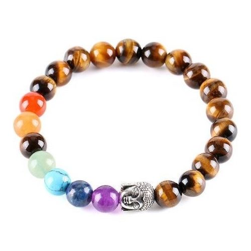Meditačný náramok s hlavou Budhu a tigrím okom
