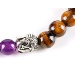 Meditačný náramok s hlavou Budhu a tigrím okom