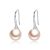 Strieborné náušnice s perlami, ružové