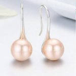 Strieborné náušnice s perlami, ružové