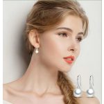 Strieborné náušnice s perlami, biele