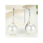 Strieborné náušnice s perlami, biele