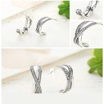 Strieborné točené náušnice