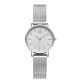 Dámske náramkové hodinky ploché, striebornej farby