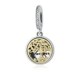 Strieborné kúzlo strom života zdobené kryštálmi