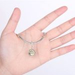 Strieborné kúzlo strom života zdobené kryštálmi