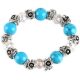 Náramok v štýle vintage s kvetmi a tyrkysovými korálkami