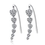 Strieborné náušnice s motívom trojuholníka