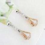 Súprava šperkov v tvare kvapky vody, zdobená kryštálmi Swarovski, GSHA