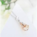 Súprava šperkov v tvare kvapky vody, zdobená kryštálmi Swarovski, GSHA