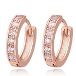 Elegantné kruhové náušnice, Rosegold, ružové zlato