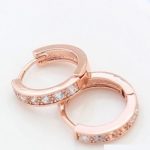 Elegantné kruhové náušnice, Rosegold, ružové zlato