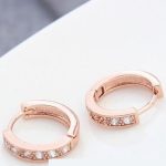 Elegantné kruhové náušnice, Rosegold, ružové zlato