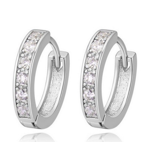 Elegantné kruhové náušnice, Crystal