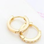 Elegantné kruhové náušnice, trblietavé zlato