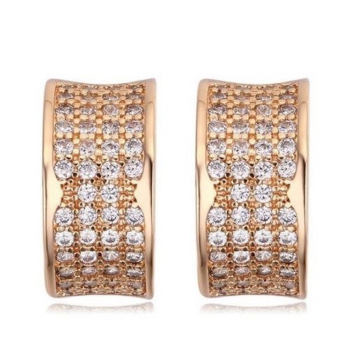 Polkruhové náušnice, zlaté