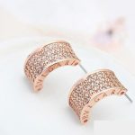 Polkruhové náušnice, Rosegold, ružové zlato