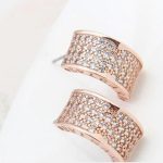 Polkruhové náušnice, Rosegold, ružové zlato