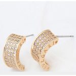 Polkruhové náušnice, zlaté