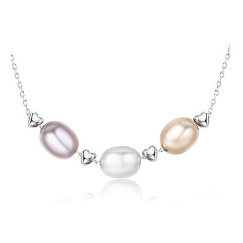 Strieborný náhrdelník s perlami