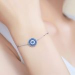 Strieborný náramok pre šťastie