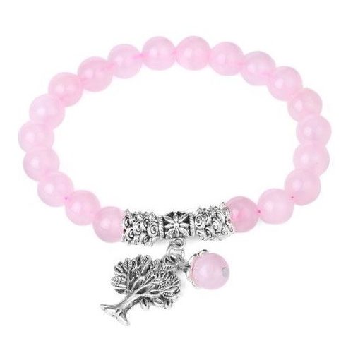 Meditačný náramok, ružový kremeň