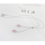 Súprava šperkov v tvare kvapky zdobená kryštálom Swarovski, ametyst