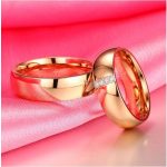 Dámsky snubný prsteň, nerez, zlatá farba, veľkosť 7