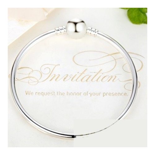 Strieborný náramok s motívom gule, 19 cm