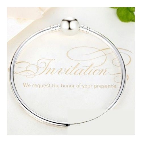 Strieborný náramok s motívom gule, 21 cm